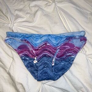 Blue and Purple Swirl Bikini Bottom